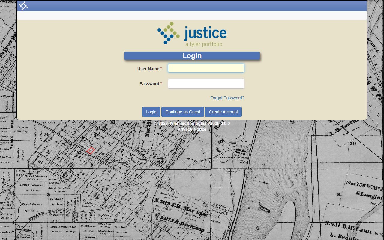 Baldwin County Tyler court case search login screen