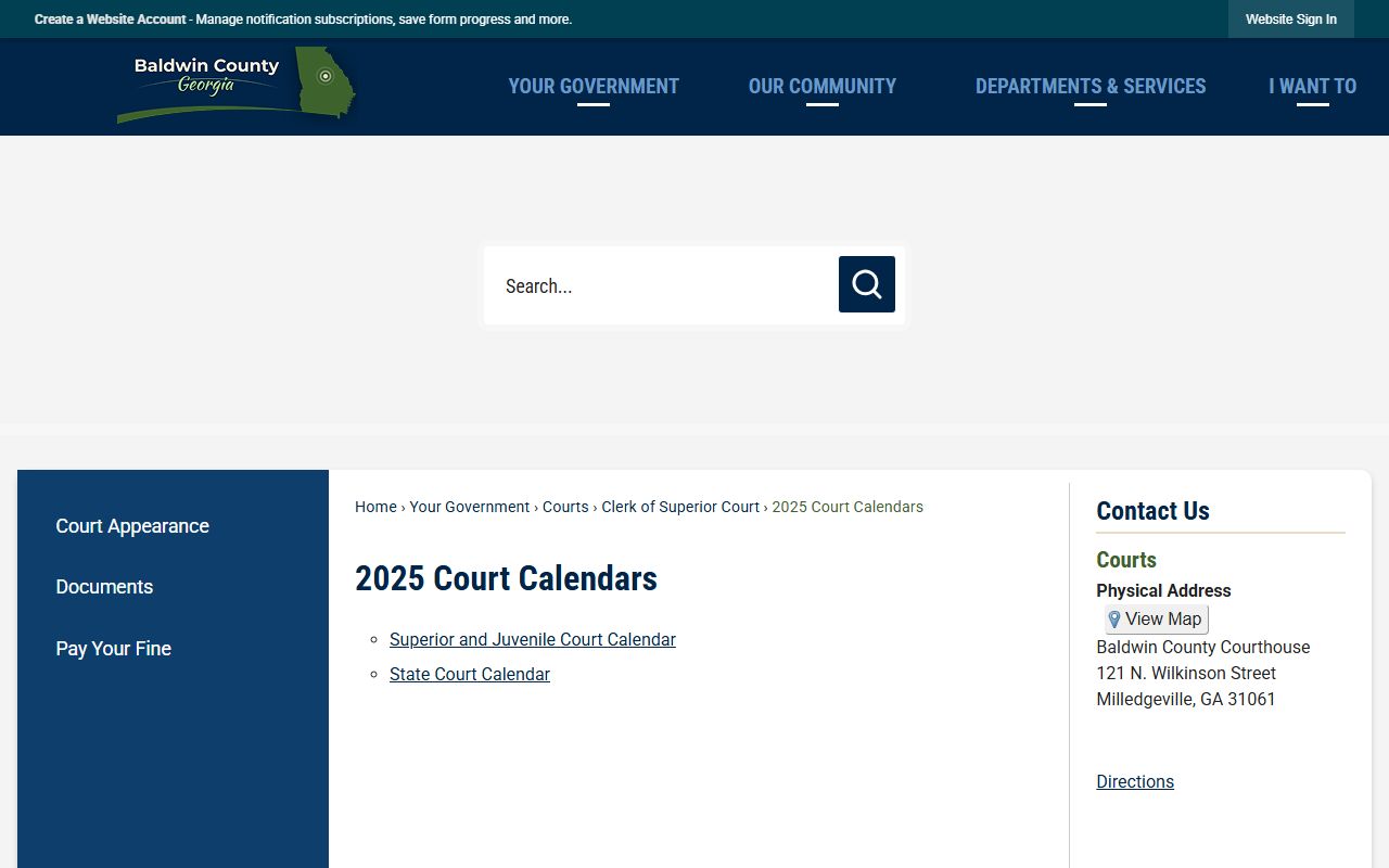 Baldwin County court dockets 2025 court calendars source