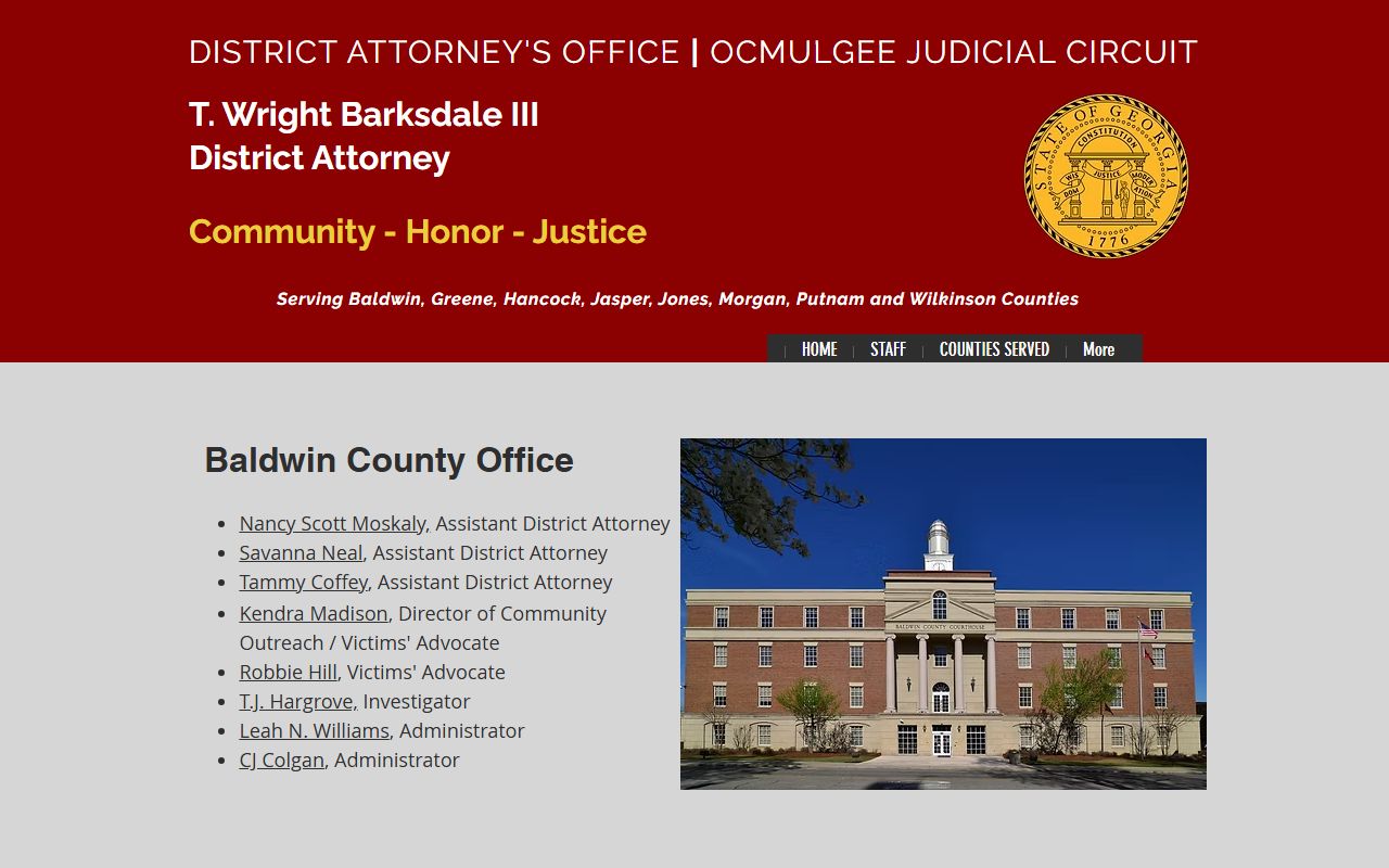 Baldwin County criminal court records Ocmulgee District Attorney source