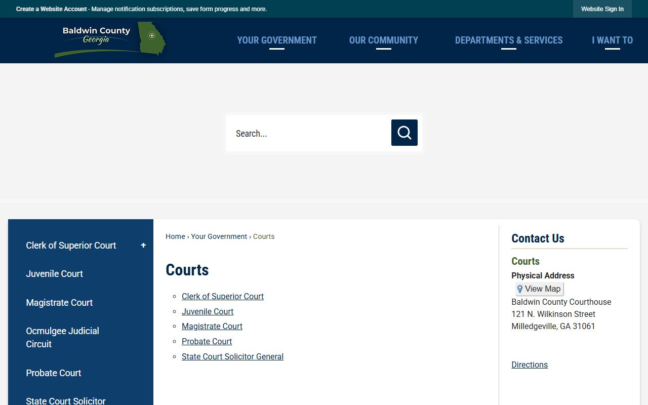 Baldwin County court records courts landing page