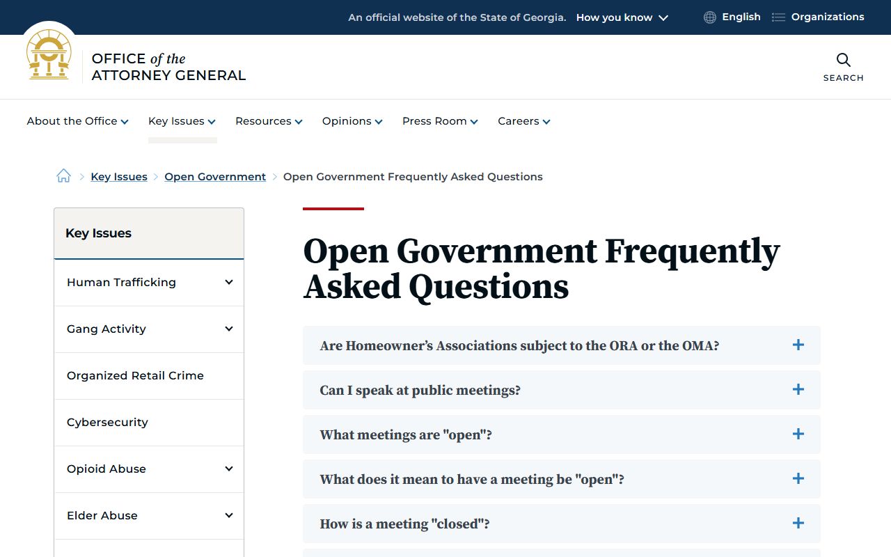 Baldwin County court records Georgia open government FAQ