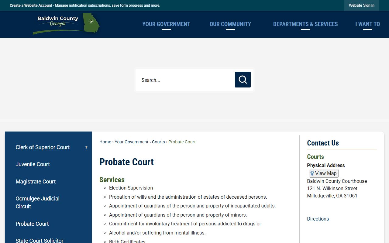 Baldwin County marriage divorce records Probate Court services