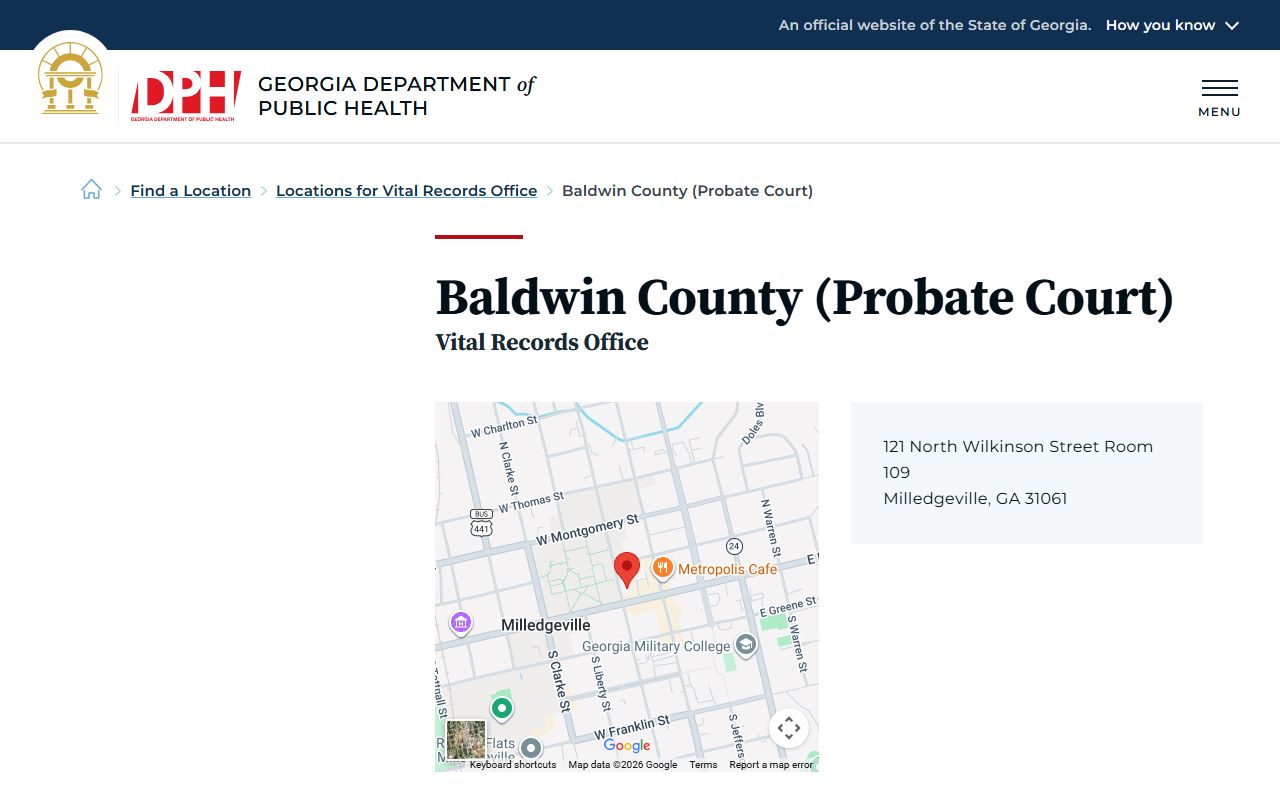 Baldwin County marriage divorce records DPH Probate Court vital records location