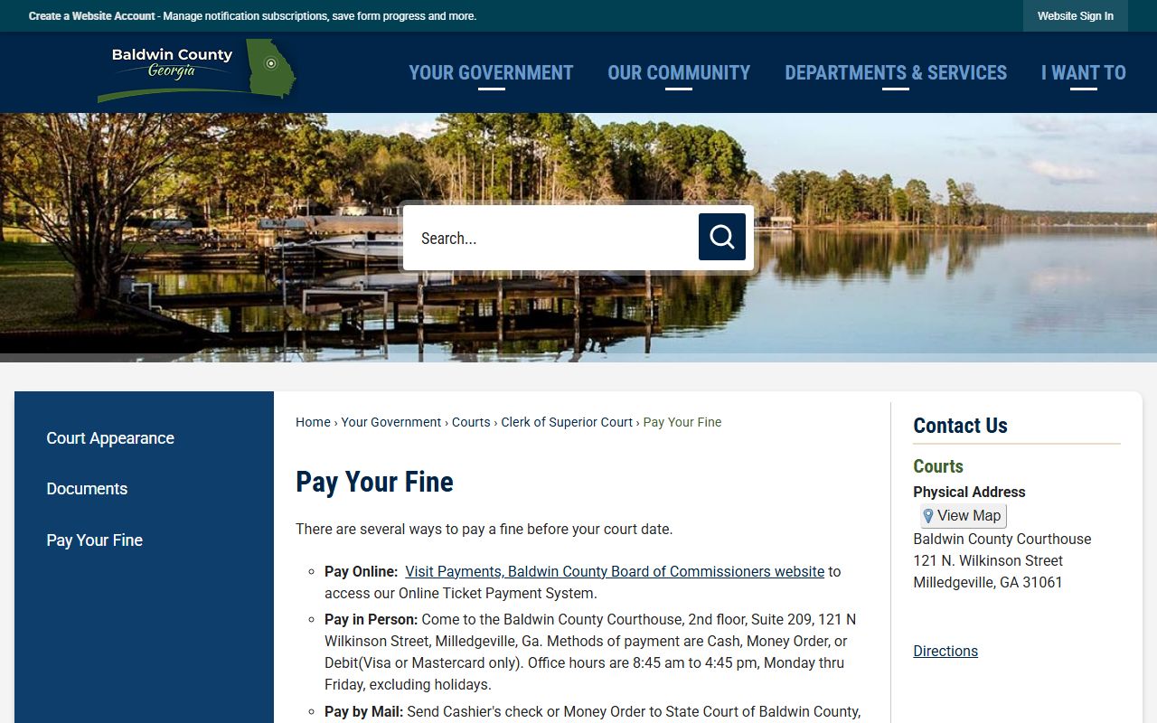 Baldwin County traffic court records fine payment instructions